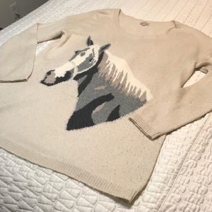 Cremieux Tunic Horse Sweater